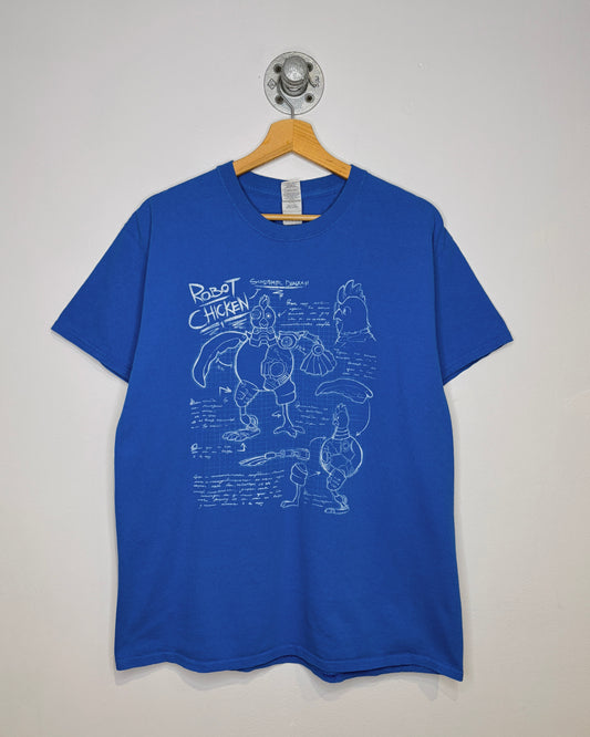 2000s Robot Chicken Promo Blue Tee Shirt