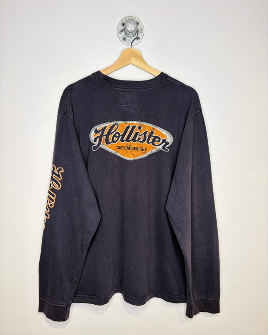 2000s Hollister Faded Black Longsleeve Shirt