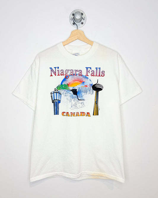 Vintage 90s Niagara Falls Canada White Tee Shirt