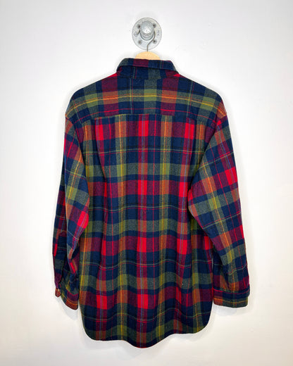 Vintage 1990s Pendleton 100% Pure Virgin Wool Plaid Shirt