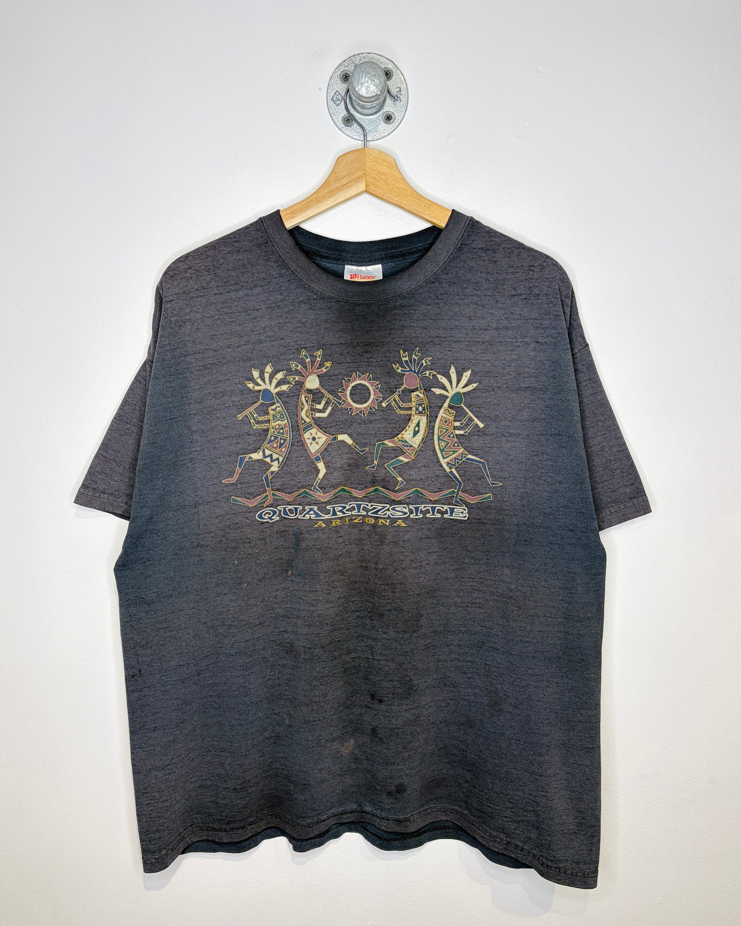 Vintage Quartzsite Arizona Thrashed & Faded Black Tee Shirt