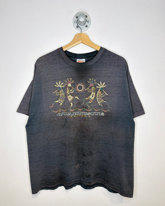 Vintage Quartzsite Arizona Thrashed & Faded Black Tee Shirt