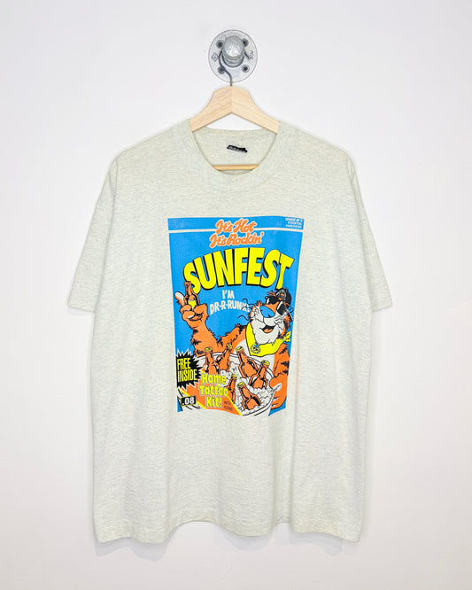 Vintage 90s Sunfest “Kellogg’s” Ash Grey Tee Shirt
