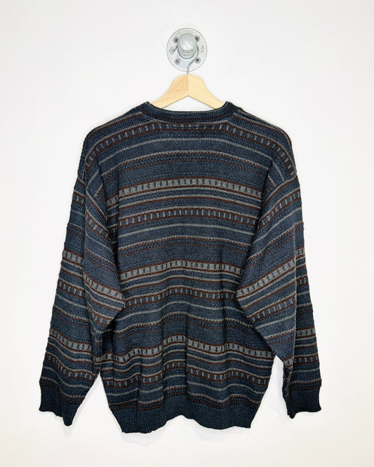 Vintage 90s Tip Top Tailors Navy Textured Sweater
