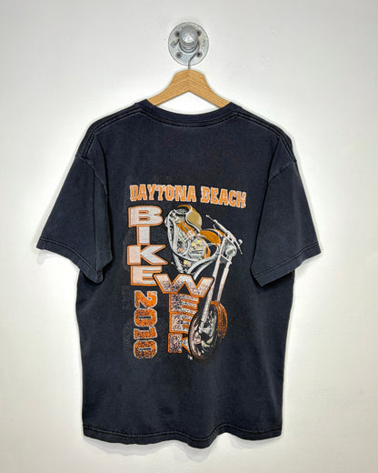 2010 Daytona Bike Week Faded Black Tee Shirt