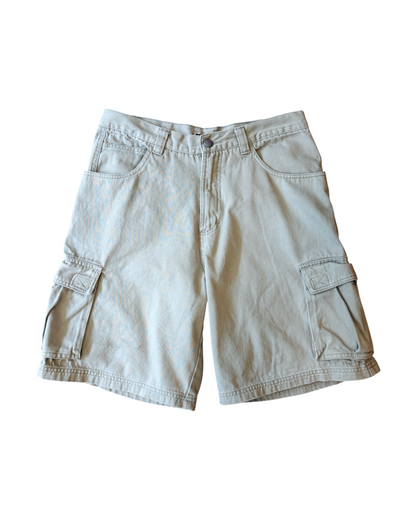 2000s Quicksilver Beige Two Pocket Cargo Shorts