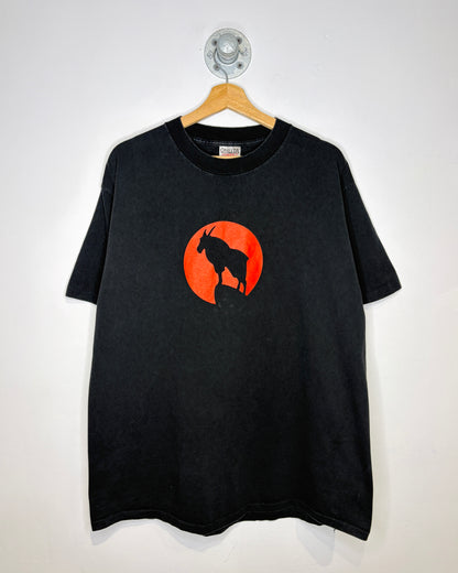 Vintage 90s Goat Silhouette Black Tee Shirt