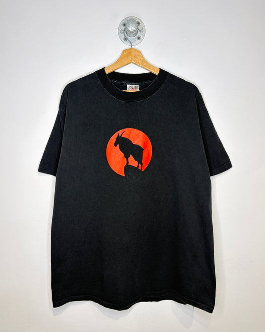 Vintage 90s Goat Silhouette Black Tee Shirt