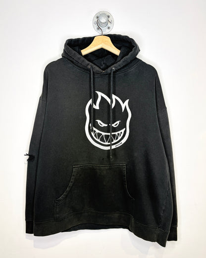 2000s Spitfire Wheels Black Skateboarding Hoodie