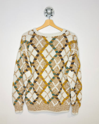Vintage 90s Emporio Gitano Chunky White Knit Sweater
