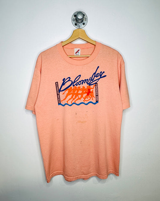 Vintage 1989 Bloomsday Finisher Pink Tee Shirt