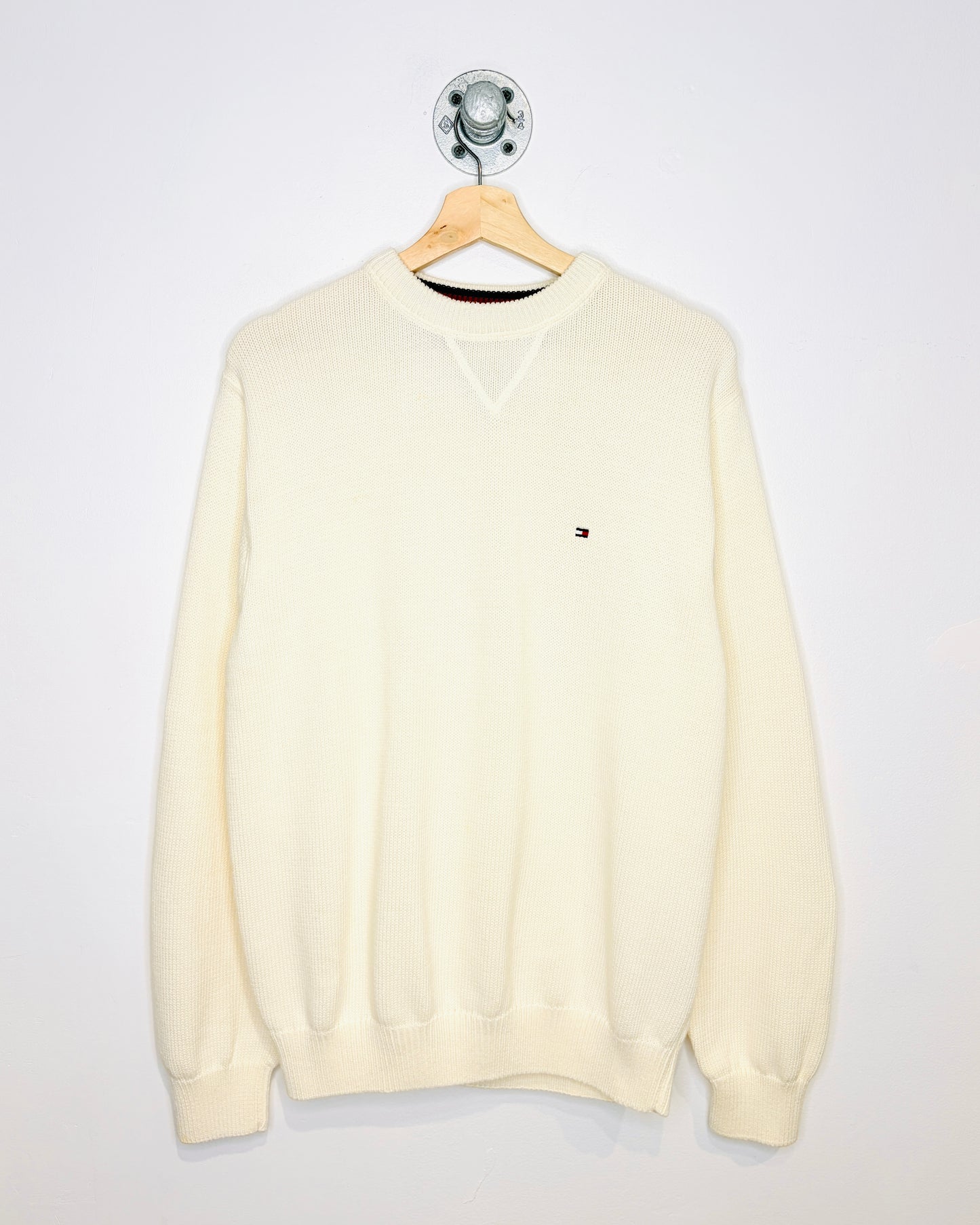 2000s Tommy Hilfiger Heavyweight Cream Sweater