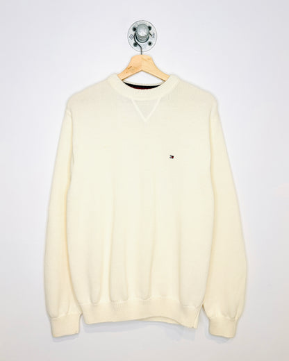 2000s Tommy Hilfiger Heavyweight Cream Sweater