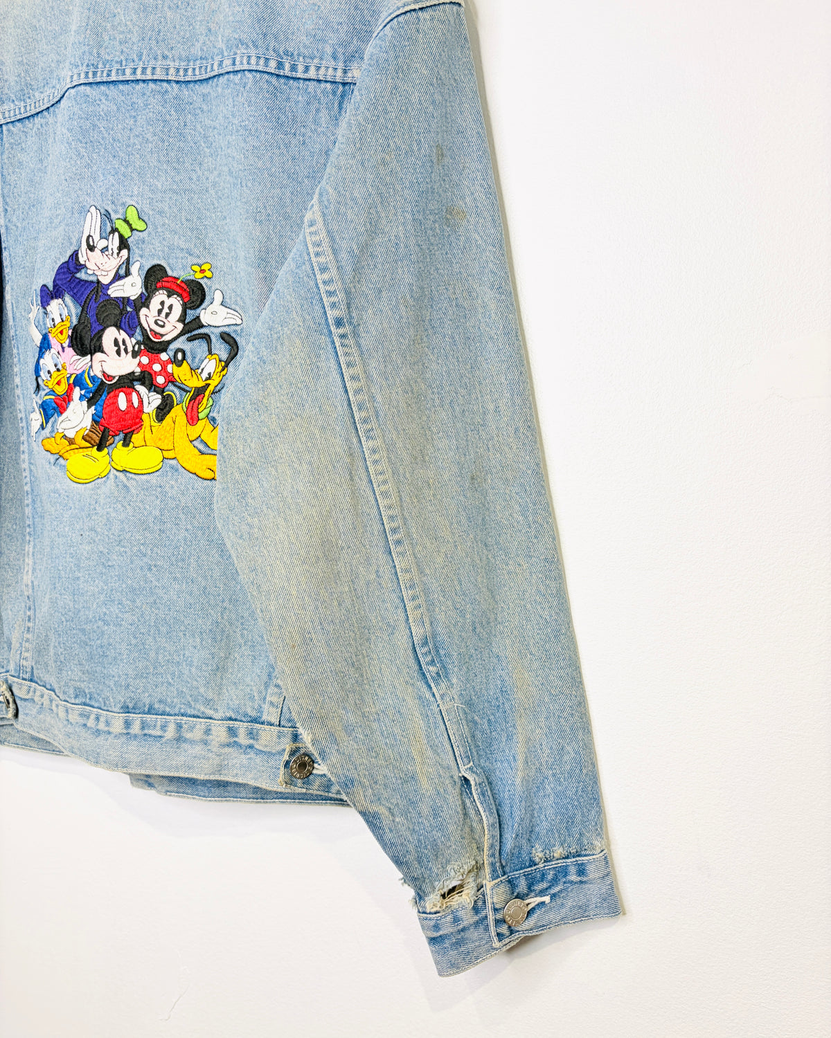 Vintage 90s Disney Characters Light Wash Denim Jacket