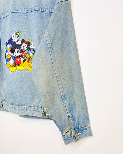 Vintage 90s Disney Characters Light Wash Denim Jacket