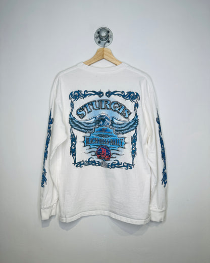 2016 Sturgis 76th Anniversary Black Hills Rally White Long Sleeve Shirt