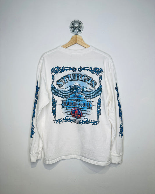 2016 Sturgis 76th Anniversary Black Hills Rally White Long Sleeve Shirt