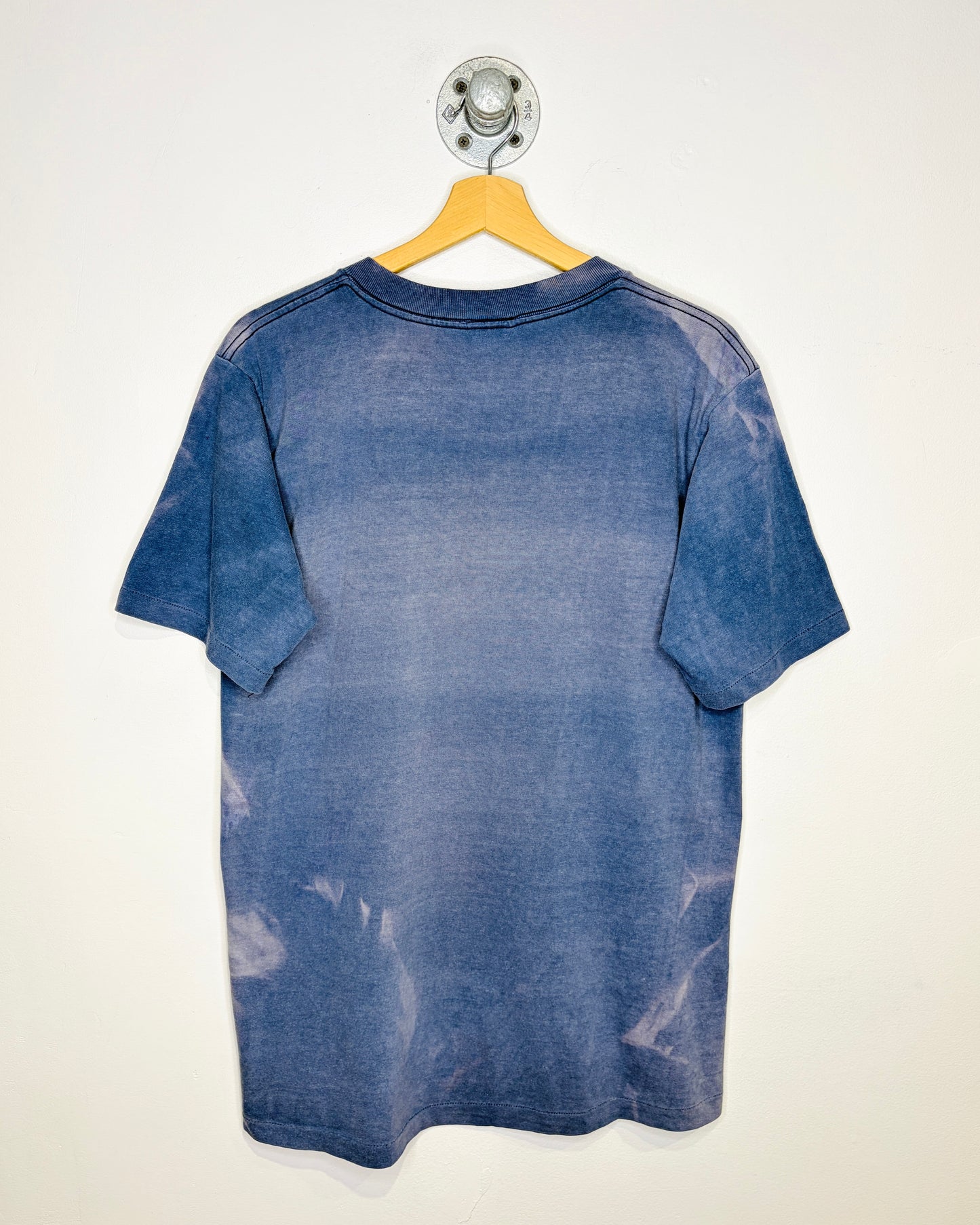 Vintage 1980s Fantasia Disney Glitter And Sun Faded Navy Tee Shirt