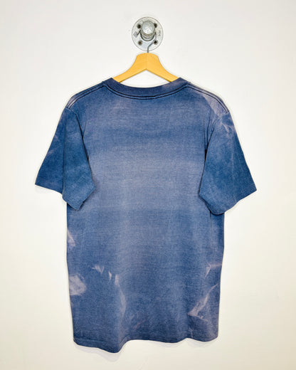 Vintage 1980s Fantasia Disney Glitter And Sun Faded Navy Tee Shirt