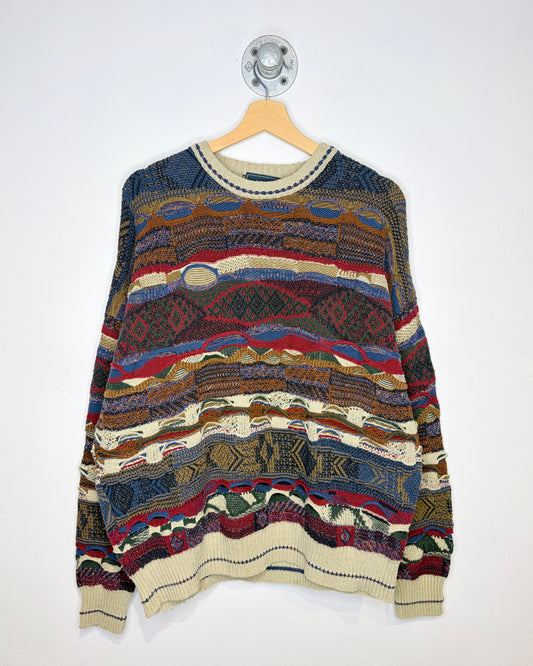Vintage 90s Florence Tricot Coogi Style Knit Sweater