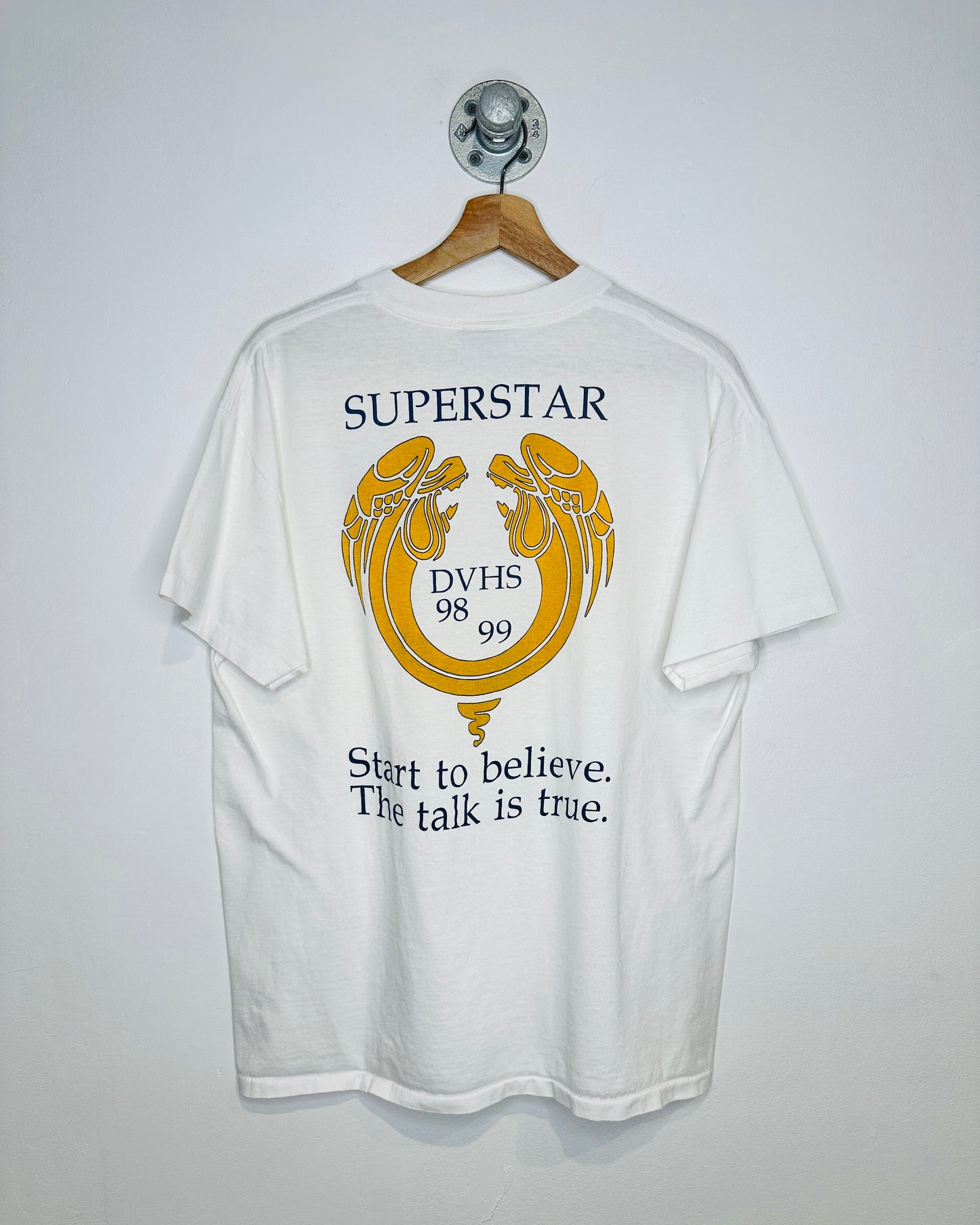 Vintage 1998 Thunder Marching Band White Tee Shirt