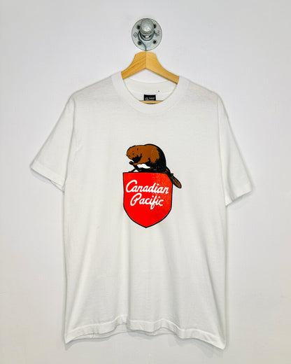 Vintage Canadian Pacific Railway White Tee Shirt