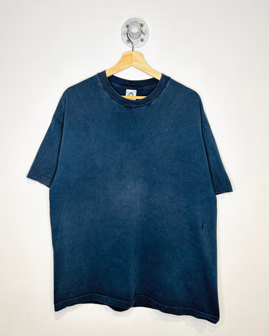 Vintage AAA Blank Faded Navy Blue Tee Shirt