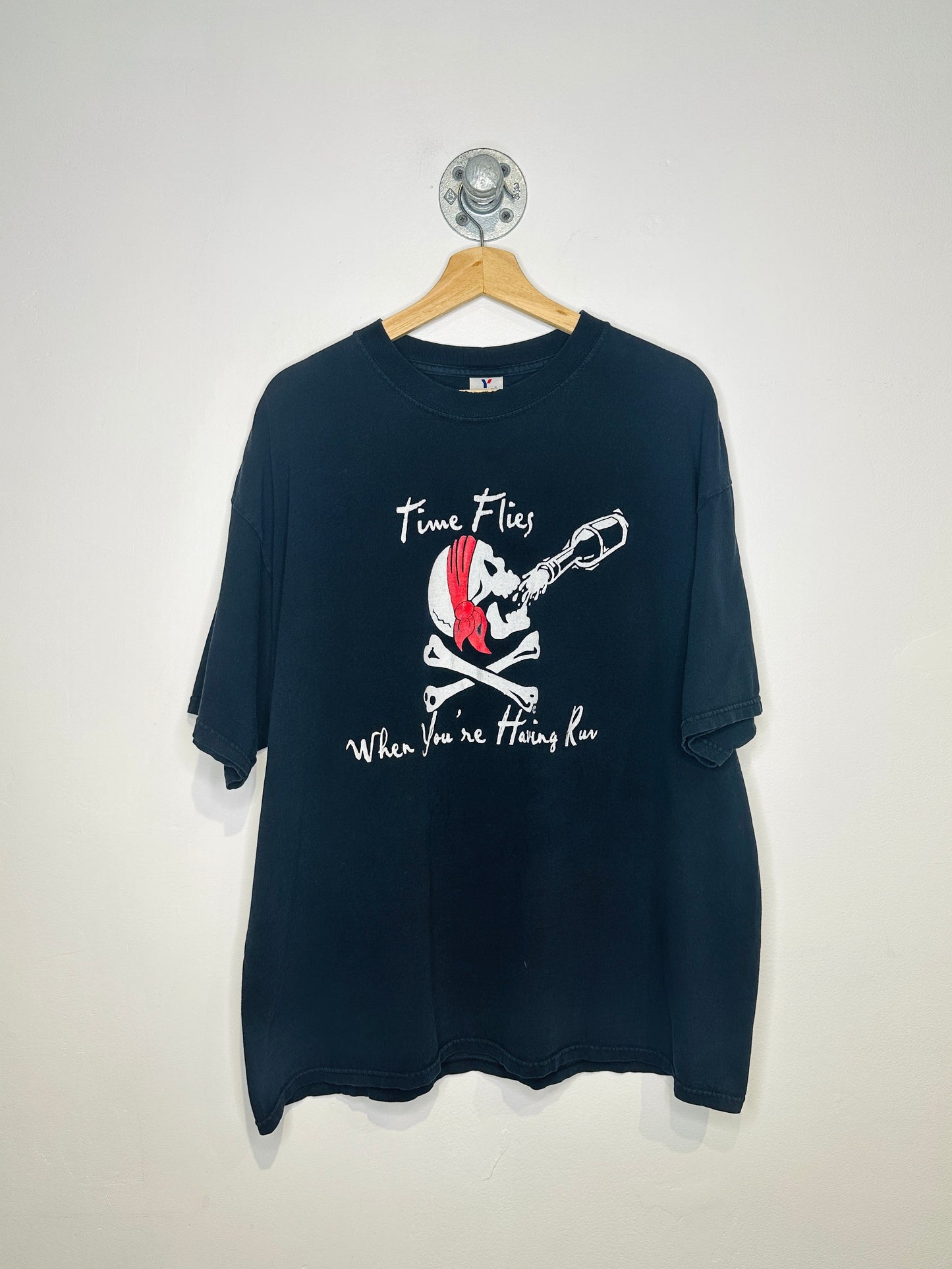 Vintage 2000s Puerto Vallarta Time Flies When You’re Having Rum Black Tee Shirt