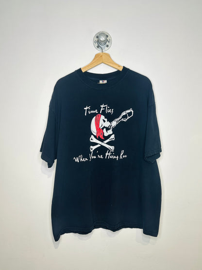Vintage 2000s Puerto Vallarta Time Flies When You’re Having Rum Black Tee Shirt