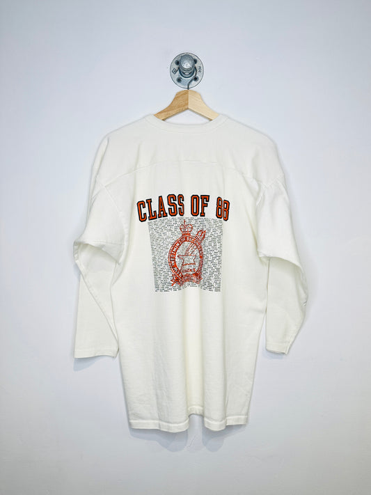 Vintage 1988 New West Hyacks Secondary School Class V Neck Sweatshirt