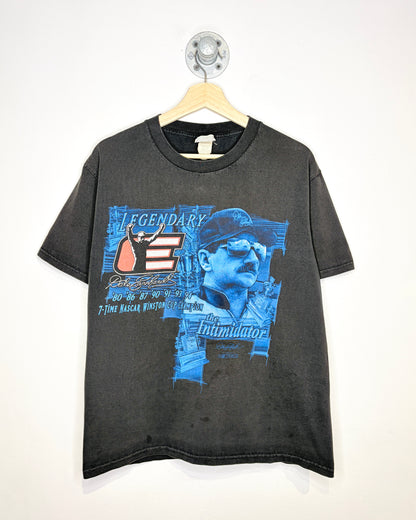 Vintage Legendary Dale Earnhardt Faded Black NASCAR Tee Shirt