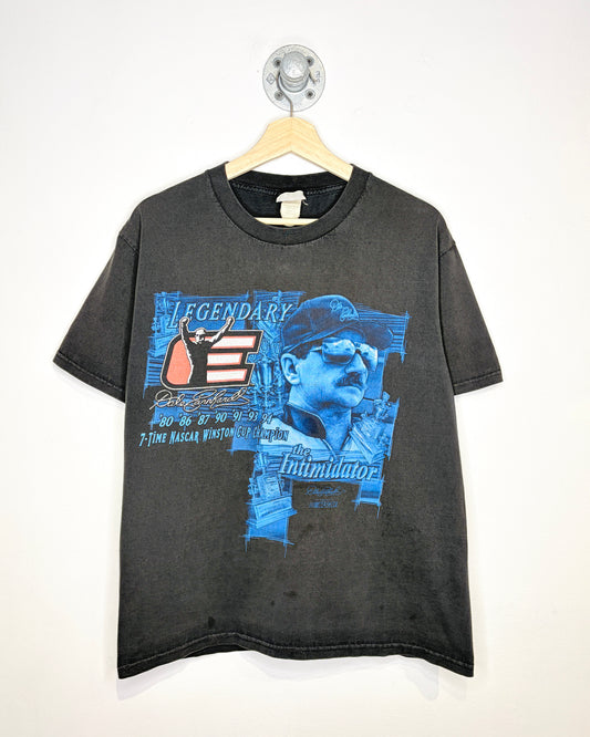 Vintage Legendary Dale Earnhardt Faded Black NASCAR Tee Shirt