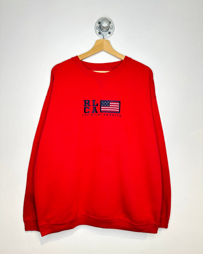 Vintage 90s RLCA Red Crewneck Sweatshirt