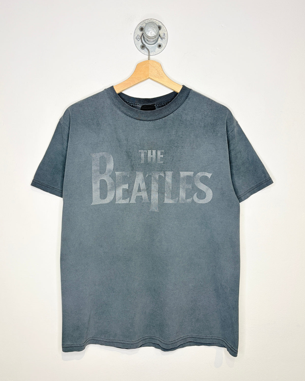 2008 The Beatles Heavily Faded Black Band Tee Shirt
