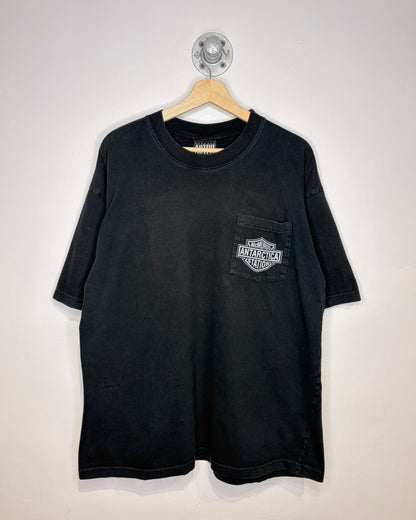 Vintage McMurdo Antarctica Station Black Biker Tee Shirt