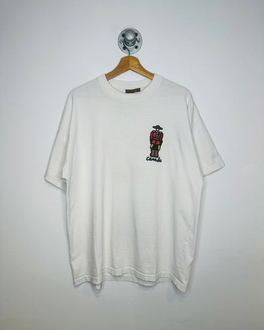 Vintage 1990s Canada Mountie White Tee Shirt
