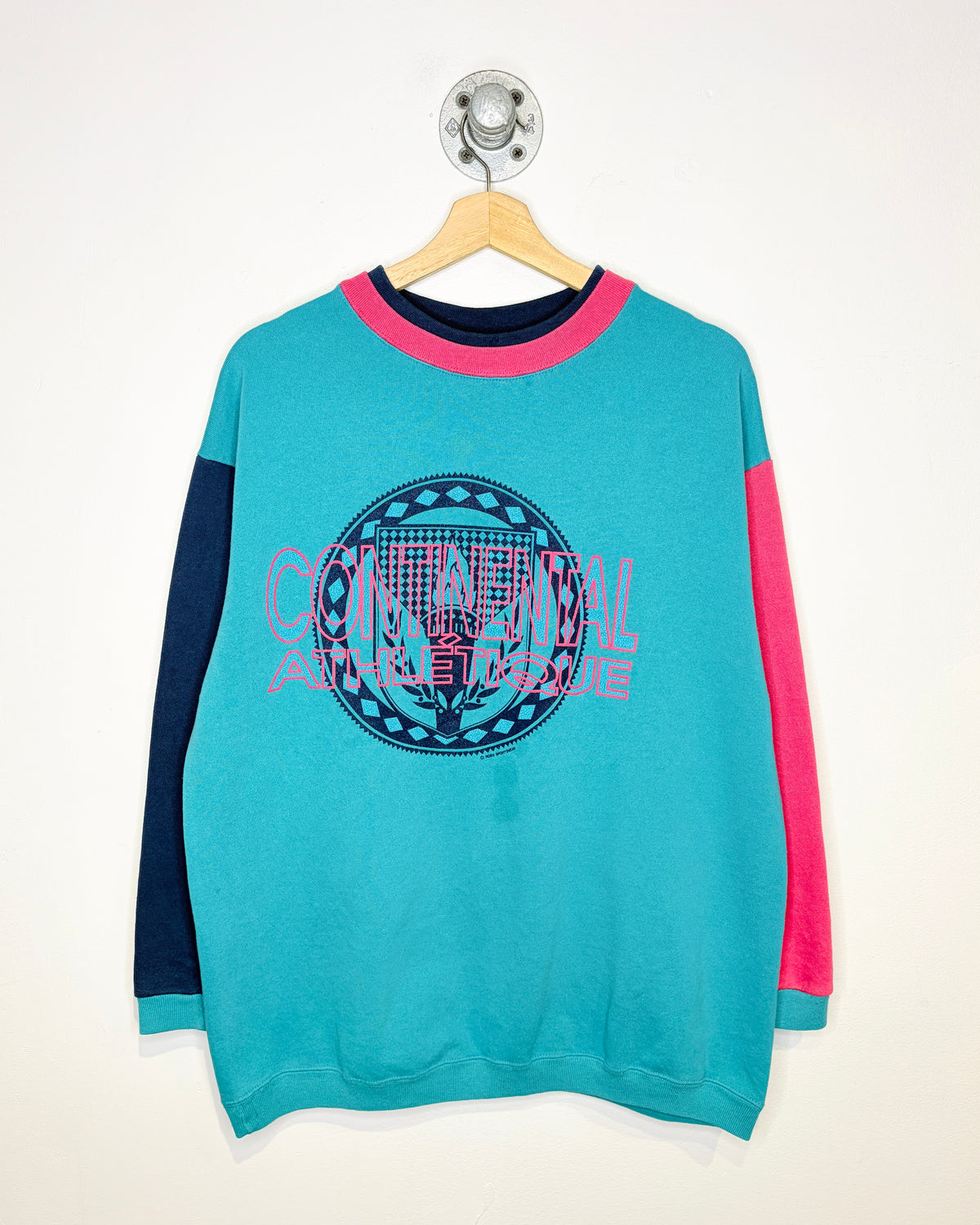 Vintage 1990s Tri-Tone Continental Athletique Crewneck Sweatshirt