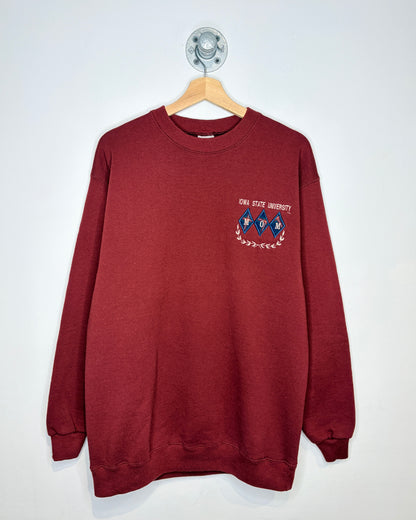 Vintage 90s Iowa State Mom Dark Red Crewneck Sweatshirt