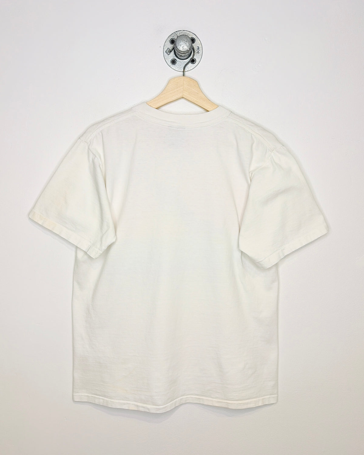 Vintage 1990s Kitty Hawk Kites Fluorescent Graphic White Tee Shirt