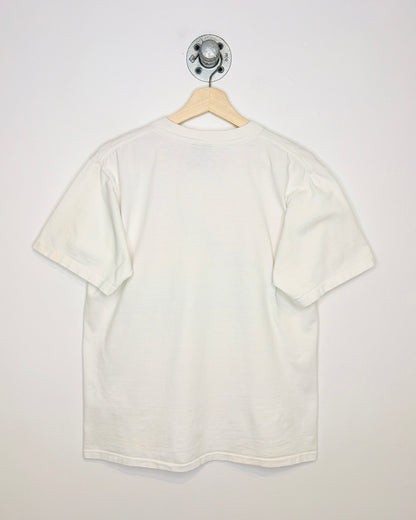 Vintage 1990s Kitty Hawk Kites Fluorescent Graphic White Tee Shirt
