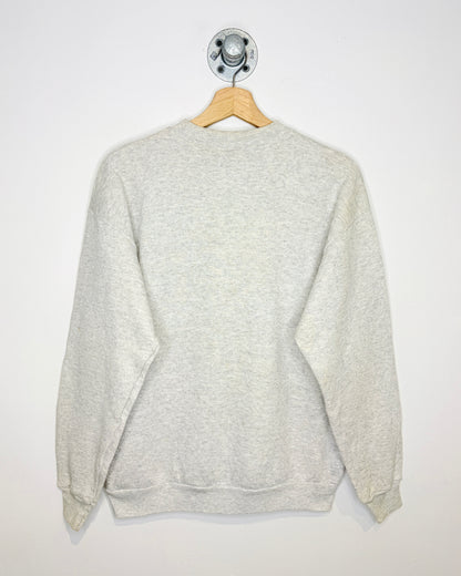Vintage 1999 Looney Tunes “Mil-Looney-um” Graphic Print Grey Crewneck Sweatshirt