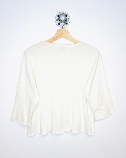 Vintage Y2K Women’s Sweet Whispers Blank White Longsleeve Shirt