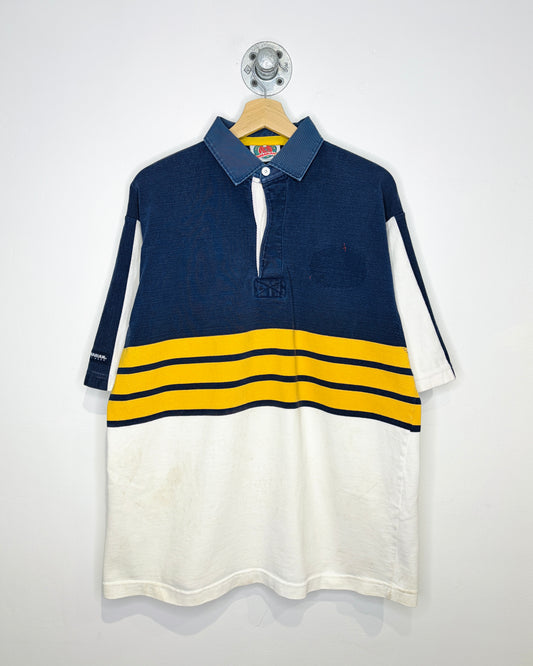 Vintage 90s Barbarian Color Block Short Sleeve Rugby Shirt