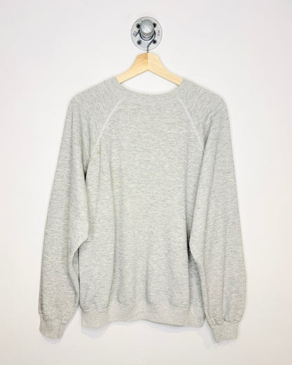 Vintage 80s These We Remember These We Forget! W. W. II Korea Vietnam Grey Crewneck Sweatshirt