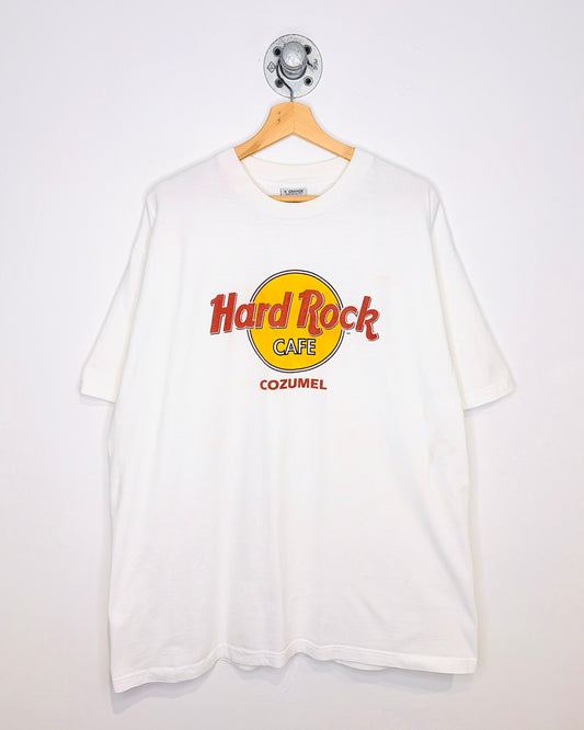 Vintage 1990s Hard Rock Cafe Cozumel White Tee Shirt