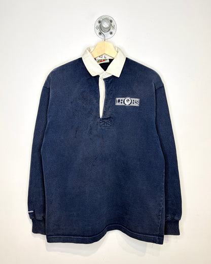Vintage 90s Canadian-Made Barbarian Navy Longsleeve Rugby Shirt