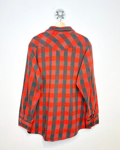 Vintage 90s Frostproof Red Plaid Pearl Snap Flannel