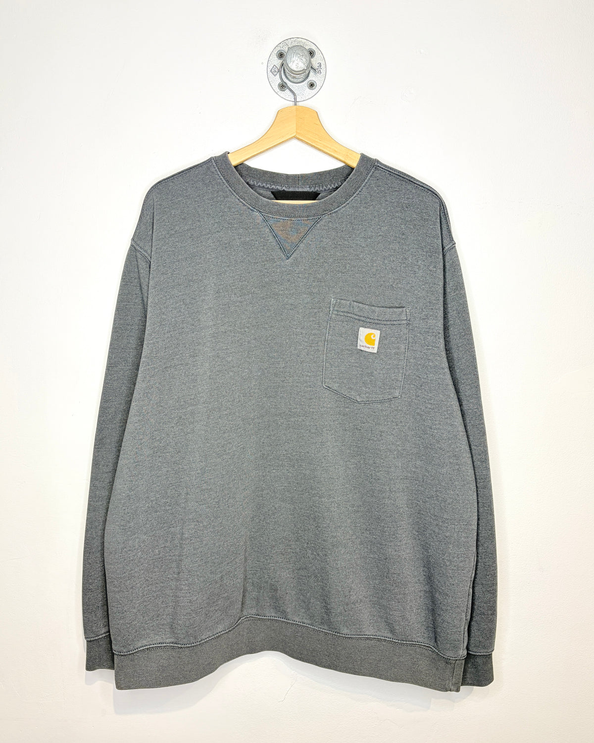 Carhartt Faded Grey Pocket Crewneck Sweatshirt