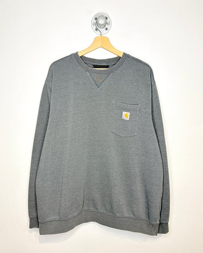Carhartt Faded Grey Pocket Crewneck Sweatshirt