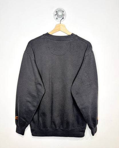 Vintage 90s Tony Stewart NASCAR Chain Stitch Black Crewneck Sweatshirt